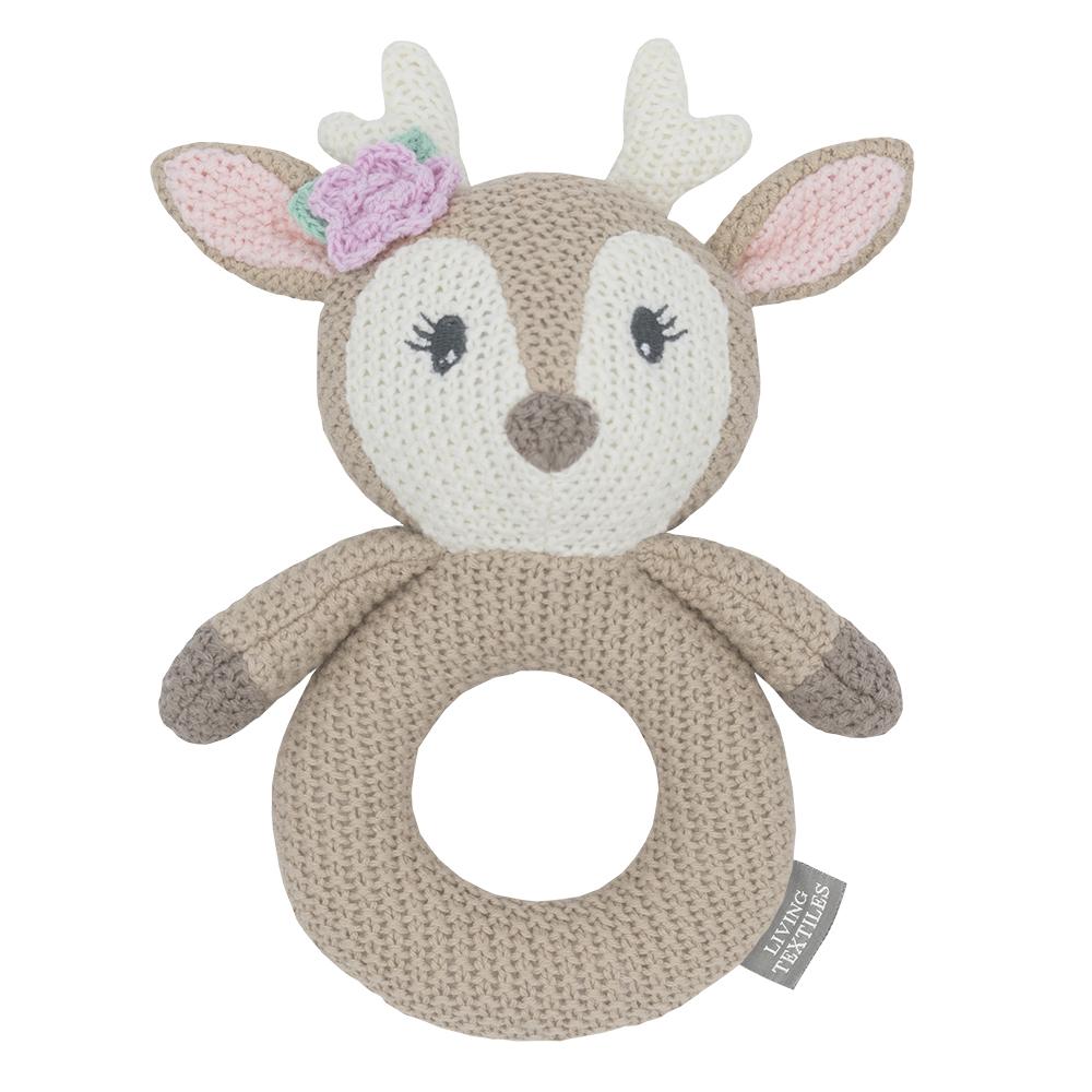 Ava the Fawn Knitted Rattle